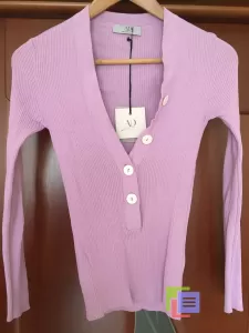 Кофта новая женская AD Style Италия 44 46 М S размер фиолетовая цвет лаванда вязаная мягкая вязка ла