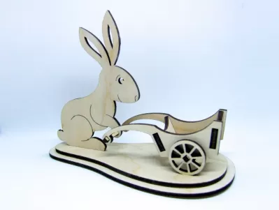 Подставка "Пасхальный кролик с тачкой" фото №3