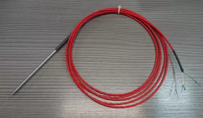 Датчик контроля температуры Pt-100 кабель трехконтактный длина 3 метра, аналог, КФТЕХНО (Россия)