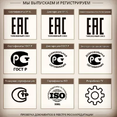 Сертификация продукции от 3500 рублей