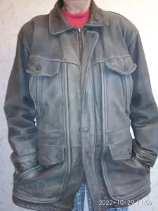 Продам куртку мужская 50-52/174 кожа б/у в отлично фото №3