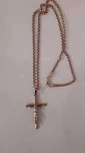 Золотая цепь в комплекте с крестом